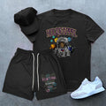 Astronaut Star Print Short Sleeve Suit