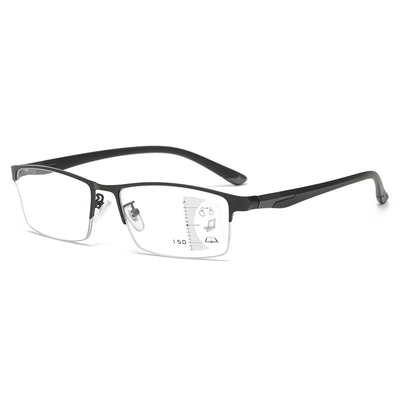 Metal Half-Frame Reading Glasses detail