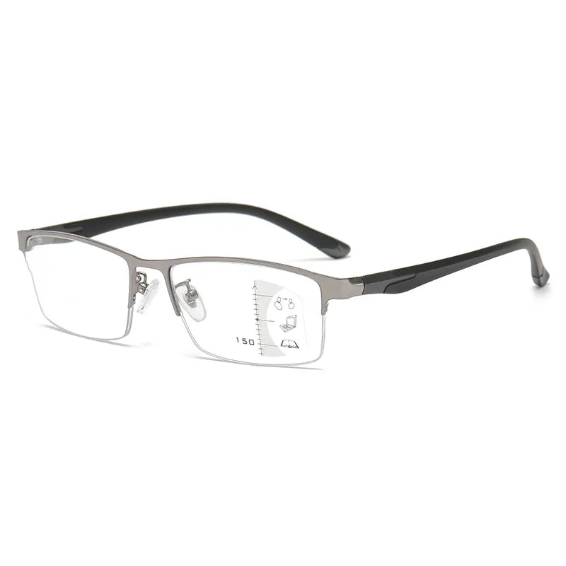 Metal Half-Frame Reading Glasses detail