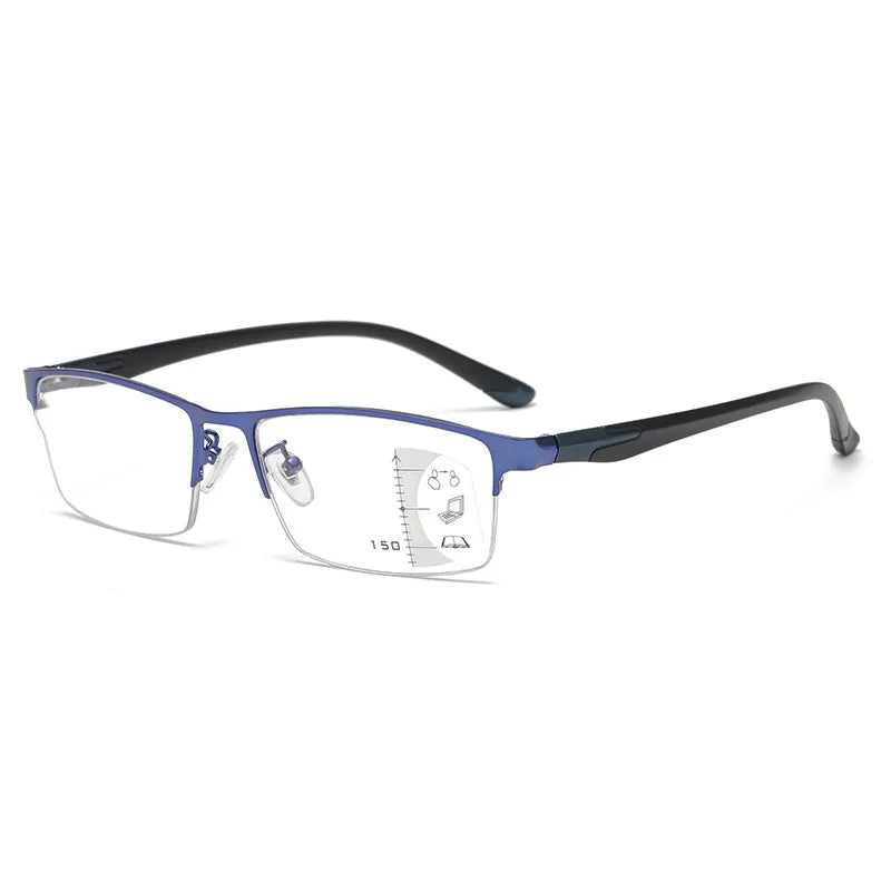 Metal Half-Frame Reading Glasses detail