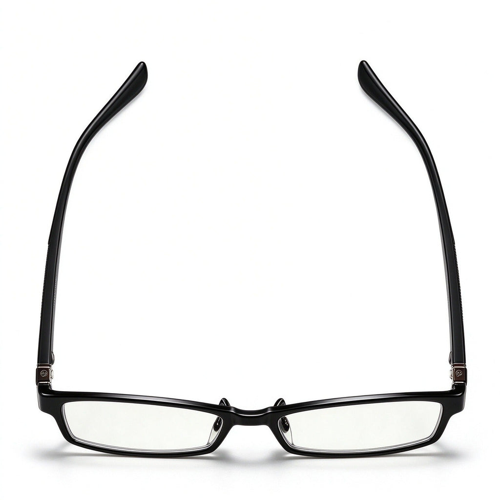 Flexible spring-hinge temples on aluminum-magnesium reading glasses