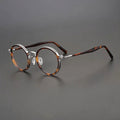 Round frame reading glasses - Silver Tortoiseshell